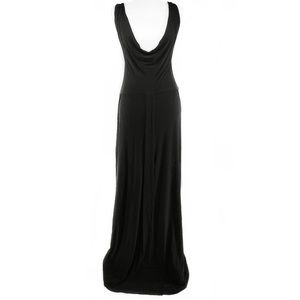 NEW Missguided Black Scoop Plunge Open Side Racerback Maxi Dress 6